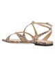 Jimmy Choo Women's Ayla Snake-Printed Leather Strappy Flat Sandals - 3