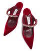 Jimmy Choo Women's Bing 100MM Crystal-Embellished Velvet Mules - 4