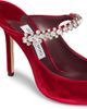 Jimmy Choo Women's Bing 100MM Crystal-Embellished Velvet Mules - 6