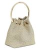 Jimmy Choo Women's Bon Bon Woven Metallic Top Handle Bag - 4