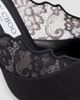 Jimmy Choo Women's Brigitte 100MM Lace & Satin Mules - 5