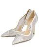 Jimmy Choo Women's Brigitte 100MM Mesh Micro Crystal Pumps - 2