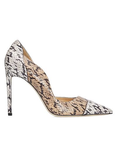 Jimmy Choo Women's Brigitte 100MM Printed Leather Pumps