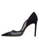 Jimmy Choo Women's Brigitte 100MM Suede and Mesh Pumps - 5