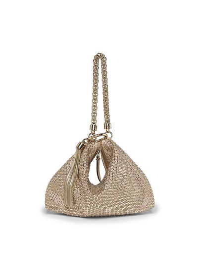 Jimmy Choo Women's Callie Crystal Hotfix Suede Shoulder Bag