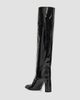 Jimmy Choo Women's Caly 85MM Eel-Embossed Leather Over-The-Knee Boots - 4