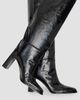 Jimmy Choo Women's Caly 85MM Eel-Embossed Leather Over-The-Knee Boots - 5