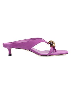 Jimmy Choo Women's Emeri Stone 35MM Suede Sandals