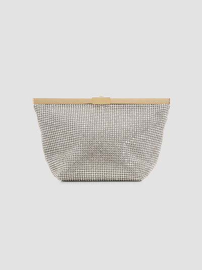 Jimmy Choo Women's Ganache Crystal Mesh Clutch