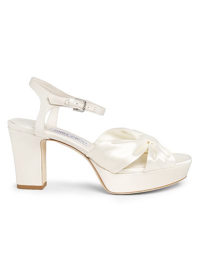 Jimmy Choo Women's Heloise 80MM Leather & Satin Platform Sandals