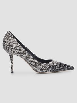Jimmy Choo Women's Love 85MM Dégradé Crystal-Embellished Herringbone Pumps