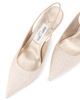 Jimmy Choo Women's Love 85MM Glitter Leather Slingback Pumps - 4