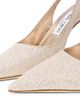 Jimmy Choo Women's Love 85MM Glitter Leather Slingback Pumps - 6