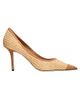 Jimmy Choo Women's Love 85MM Raffia-Suede Pumps - 7