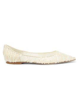 Jimmy Choo Women's Love Mesh & Sequins Ballet Flats