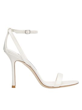Jimmy Choo Women's Moza 100MM Crystal-Buckle Satin Sandals