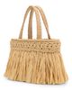 Jimmy Choo Women's Riviera Capsule Mini Fringed Raffia Beach Tote Bag - 3