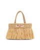 Jimmy Choo Women's Riviera Capsule Mini Fringed Raffia Beach Tote Bag - 7