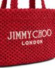 Jimmy Choo Women's Riviera Capsule Mini Logo-Embroidered Raffia Beach Tote Bag - 5