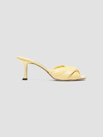 Jimmy Choo Women's Skye 70MM Twisted Textured Leather Mules