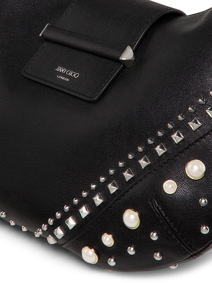 Jimmy Choo - Women's Small Bar Embellished Leather Shoulder Bag