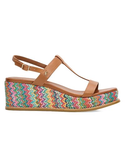 Jimmy Choo Women's Theia 60MM Chevron Raffia Wedge Sandals