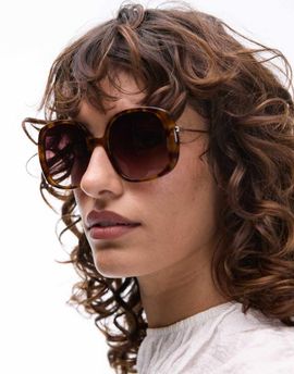 Jimmy Fairly Jimmy Fairly The Marilu oversized square sunglasses in vintage tort-Brown