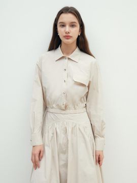 JJ JIGOTT (JJ JIGOTT) Embroidered Flap Detail Blouson Blouse (GR4A0BLR11)