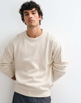 JJ Rebel JJ Rebel crew neck sweater in cream-White