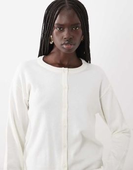 JJ Rebel JJ Rebel long sleeved knitted cardigan in white