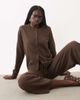 JJ Rebel JJ Rebel long sleeved knitted cardigan set in brown - 1