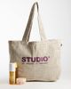 JJXX JJXX check tote bag with logo in cream-WHITE - 2