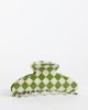 JJXX JJXX checkerboard hair claw in olive green - 1