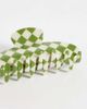 JJXX JJXX checkerboard hair claw in olive green - 2