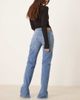 JJXX JJXX Ciara flared jeans with rhinestone detail in mid blue - 3