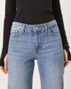 JJXX JJXX Ciara flared jeans with rhinestone detail in mid blue - 4