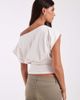 JJXX JJXX cinched waist top with Paris print in white - 3
