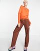 JJXX JJXX crew neck sweater in bright orange - 3