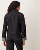 JJXX JJXX denim jacket with fold up detail in dark blue-Navy - 3