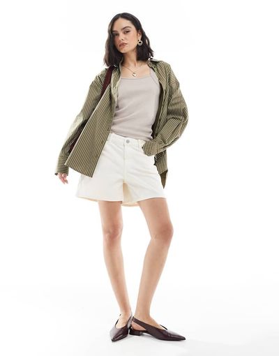 JJXX JJXX denim shorts in off-white