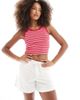 JJXX JJXX denim waistband shorts in white - 3