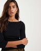JJXX JJXX Fifi boat neck long sleeve T-shirt in black - 1