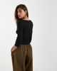 JJXX JJXX Fifi boat neck long sleeve T-shirt in black - 4