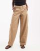JJXX JJXX high waisted barrel fit pants in beige-Neutral - 2