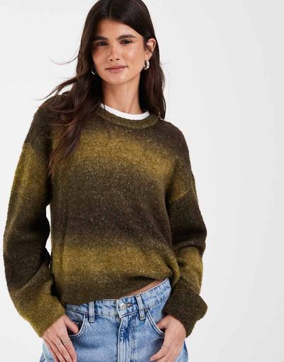 JJXX JJXX knit sweater in brown ombré