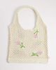 JJXX JJXX knit tote bag with rose print-Neutral - 1