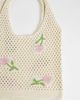 JJXX JJXX knit tote bag with rose print-Neutral - 4