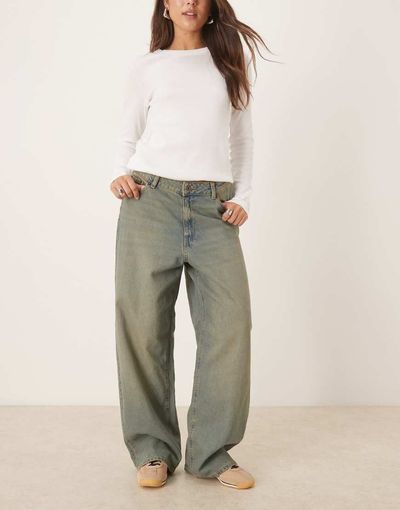 JJXX JJXX Kyoto baggy jeans in mid blue