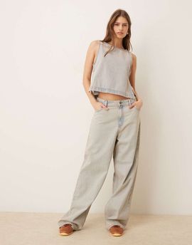 JJXX JJXX Kyoto low waist baggy jeans in light blue wash - part of a set