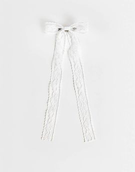 JJXX JJXX lace bow hair clip in white